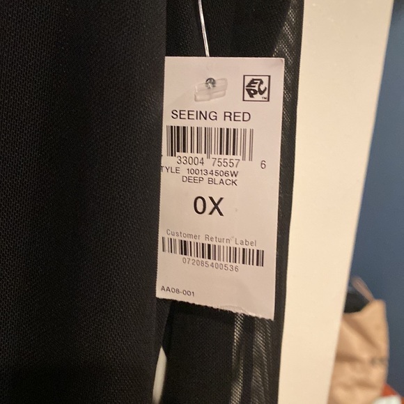 0X (XL) black sheer cowl neck blouse - NWT - Picture 3 of 6